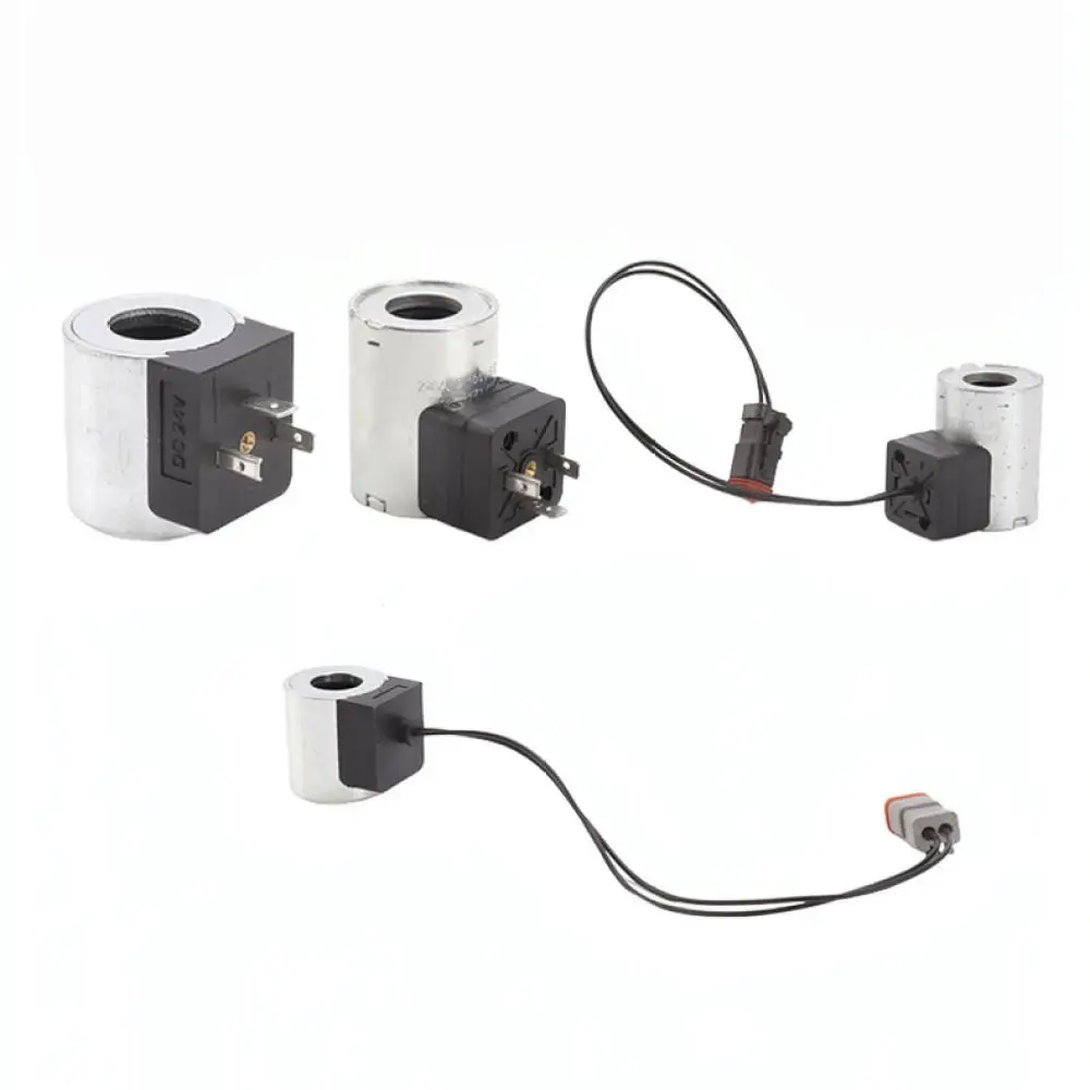 Hydraulic Solenoid Valve Coil 12V 24V For Yuchai Lonking Excavator Maintenance Professional Repair Component