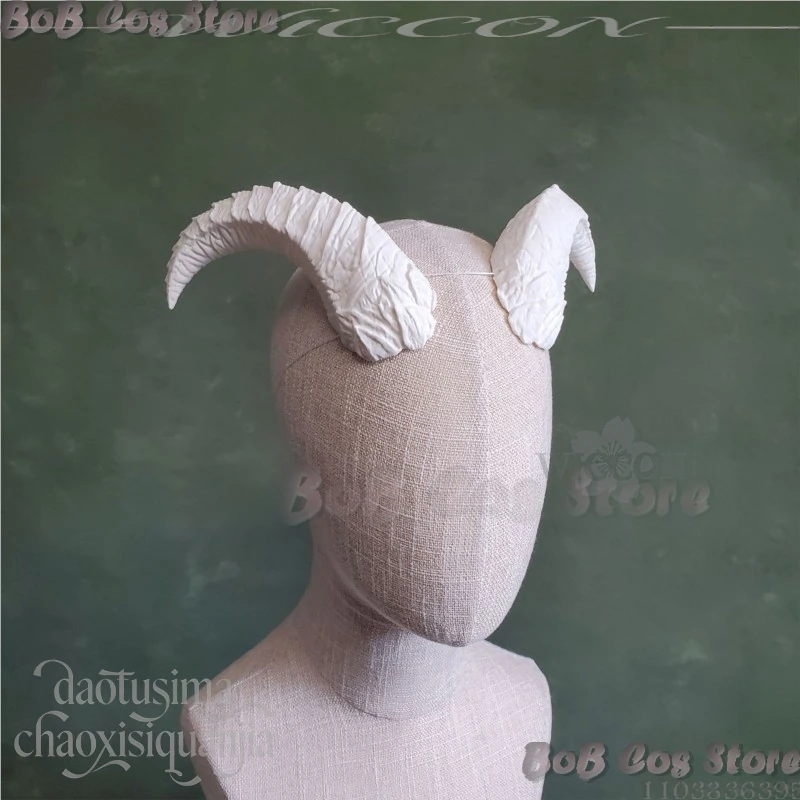 Anime Game BG3 Demon Cosplay Tiefling Horns Furry Furrsuit Animal 3D Polylactic Acid Headband Props Accessories 코스프레 Headwear