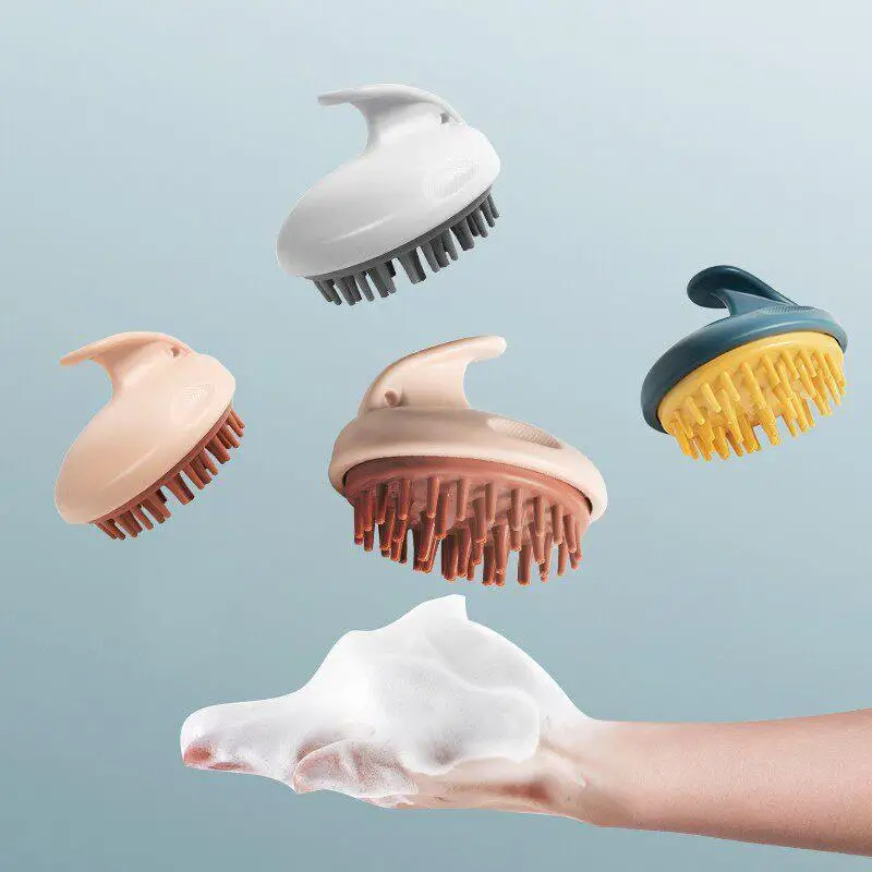 

Silicone Hair Washing Brush Massage Tool for Scalp And Head Itching Relief Shampoo Comb Detoxifying Meridian Cleansing