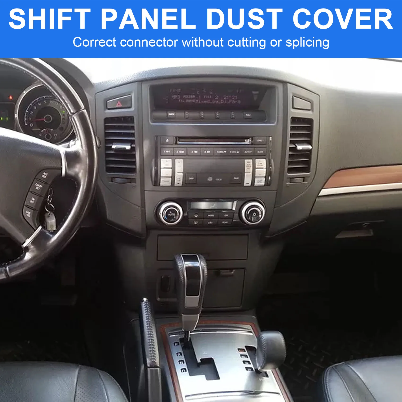 غطاء غبار لوحة ذراع نقل السيارة ، شريط تشذيب لميتسوبيشي باجيرو V93 V80 V87 V97 Montero V73 V77