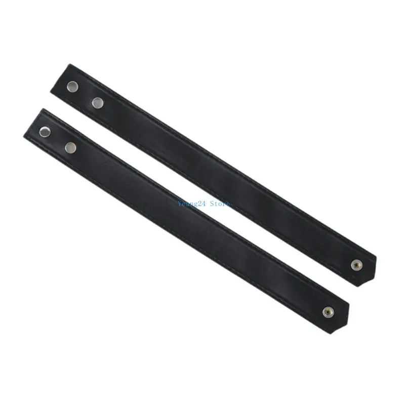 P8DB 2PCS Versatiles Leather Cuff Braceletユニークなスタイルリストバンド付きバックル