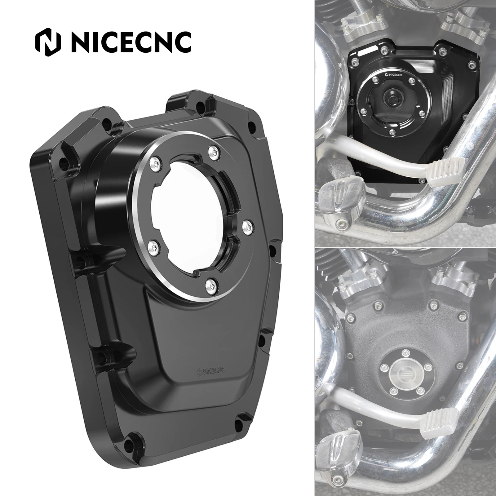 Motorcycle Transparent Camshaft Cam Cover for Harley Street Glide FLHX 2006-2016 Road Glide FLTR 2001-2013 Road King FLHR 01-16
