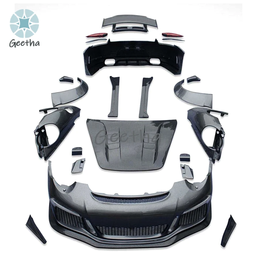 

For Suitable for Porsche 997 Body Kit 2006-2012 Include Bumper Car Fender &Side Skirts Lower Lip&Trunk Spoiler