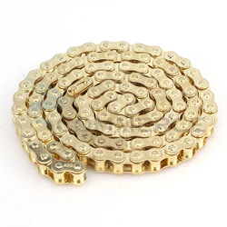 Motorcycle 428 Gold chains with Spare Master Link for 110cc 125cc 140cc 150cc Motocross Dirt Pit Bike ATV Quad CRF 50 70 SSR