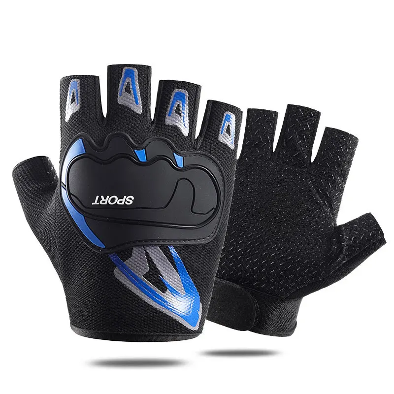 Taktische Fahrradhandschuhe für Herren, rutschfeste Sommer-Fitness-Handschuhe, atmungsaktive, schützende Workout-Halbfinger-Sporthandschuhe