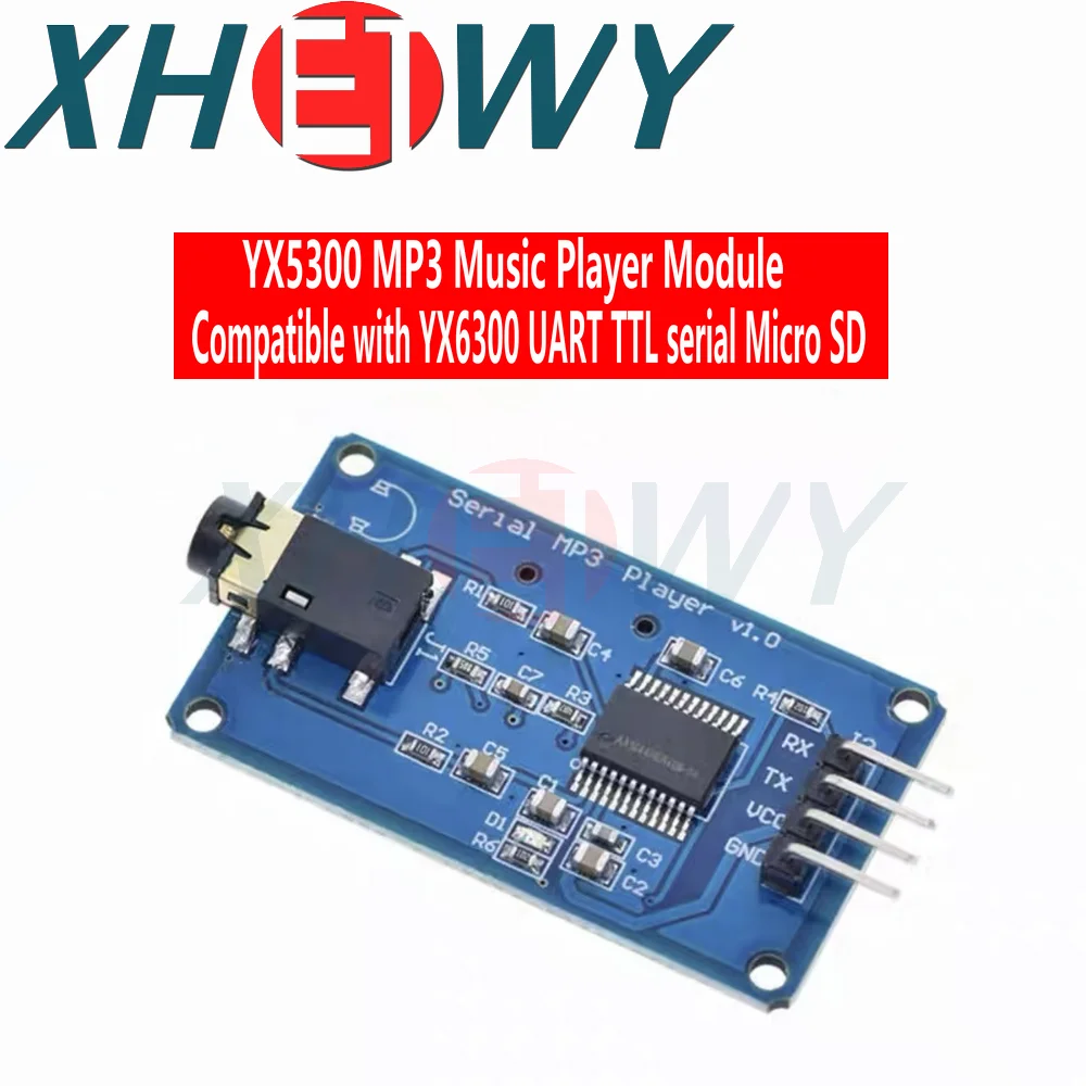 وحدة تحكم UART ، مشغل موسيقى MP3 وحدة لاردوينو ، AVR ، ARM ، PIC ، CF ، YX6300 ، YX5300