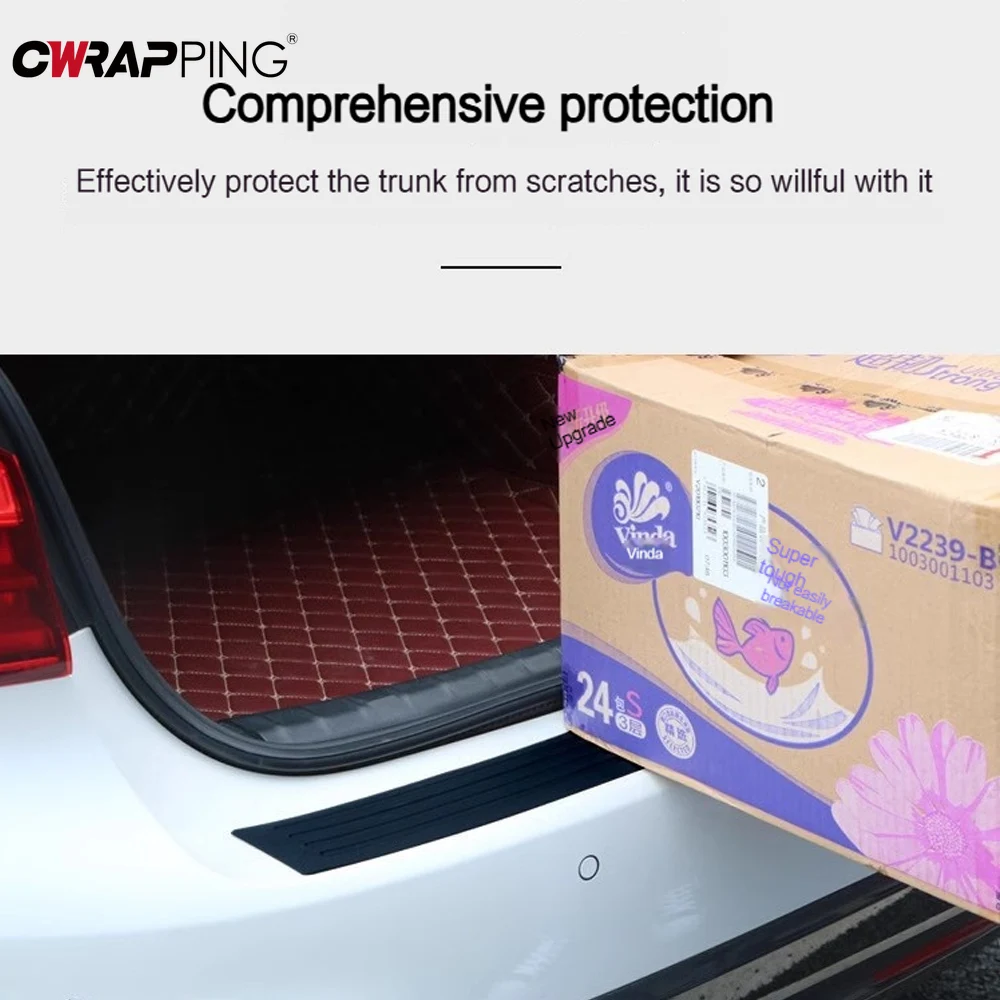 

Накладка на порог багажника автомобиля, защита от царапин, универсальная защита заднего бампера, клейкая накладка для защиты автомобильного бампера