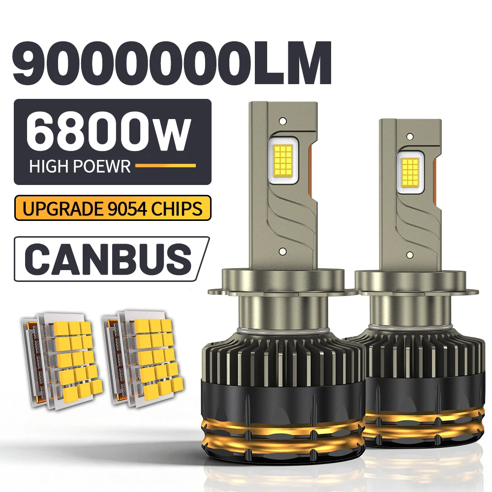 

H7 H4 LED Car Lights Canbus High Power LED 6500W 9000000LM H11 H8 H1 HB3 9004 9005 HB4 9006 9012 9054 Chip Fog Lamp 6000K 12V