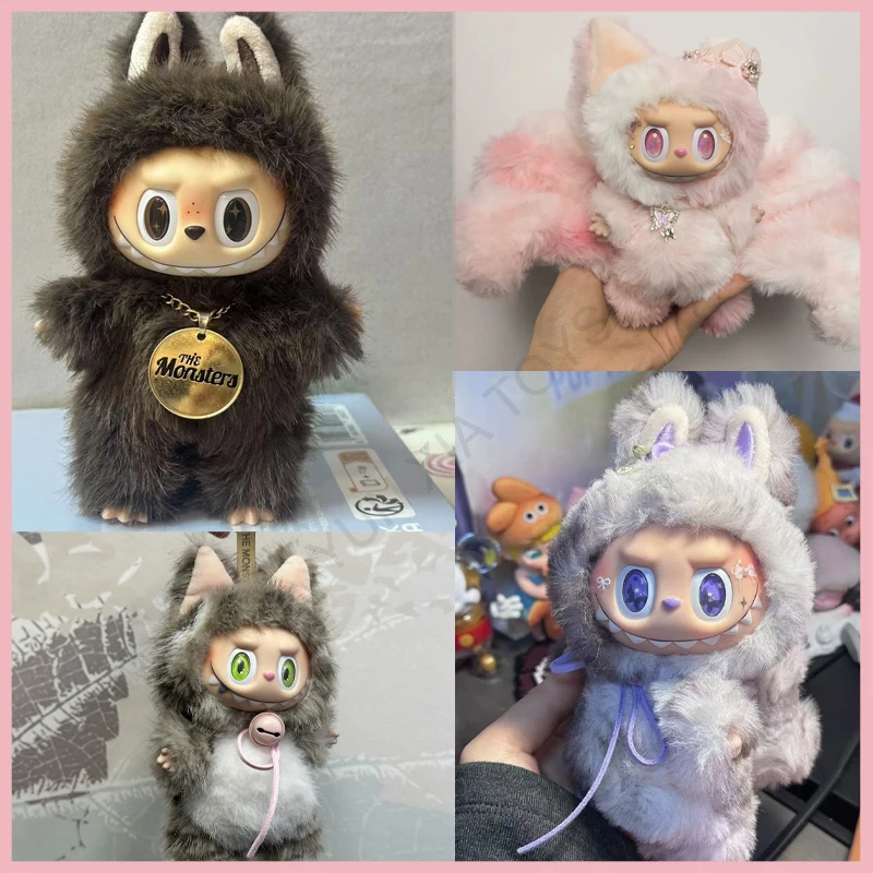 

New 2025 Hot Selling Labubu Rainbow Color Labubu Creative Improvement Doll Diy Figure Vinyl Pendant Doll 1:1 Model Toy Gift