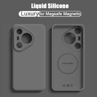 Luxury Liquid Silicone Magnetic Case for HUAWEI Pura 80 Ultra 80Pro Plus Magsafe Matte Soft Shockproof Bumper Cover Cases