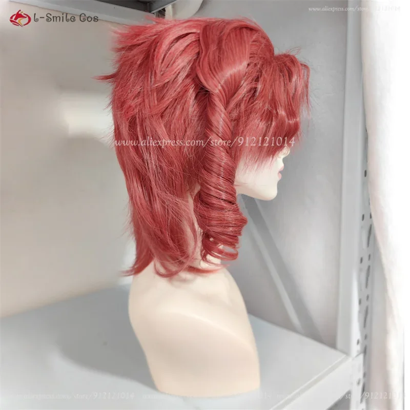 Parrucche Anime Kakyoin Noriaki parrucca Cosplay corta rossa Kakyouin Kakyoin parrucche Noriaki parrucche sintetiche resistenti al calore parrucche di Halloween