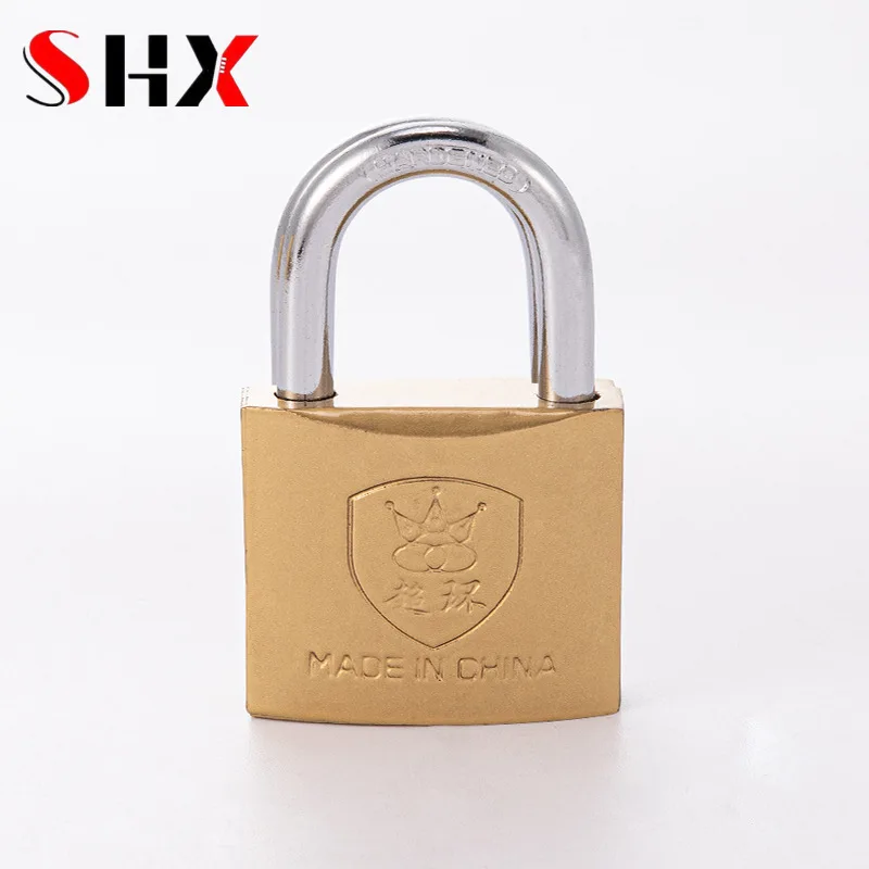 Hot Anti-rust Small Size Wolf Dog Copper Padlock Wolf Head Brass Lock Small Locks Door Locks Anti-Rust Lock Core With 2 Keys