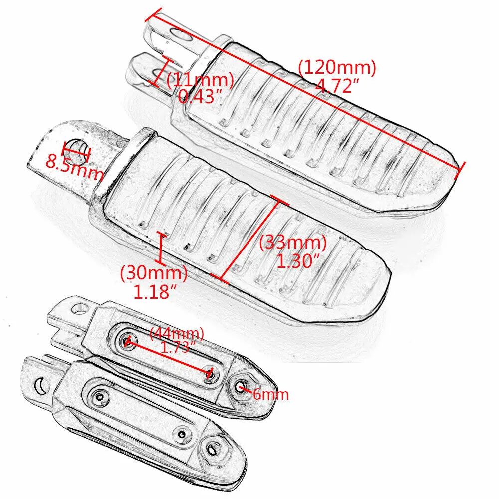 Fit For Suzuki 1991-1997 BANDIT GSF400 GSF 400 Motorcycle Front Footrest Foot Pegs GSF600 GSF1200 GSF 600 1200 1996 - 2000 98 99