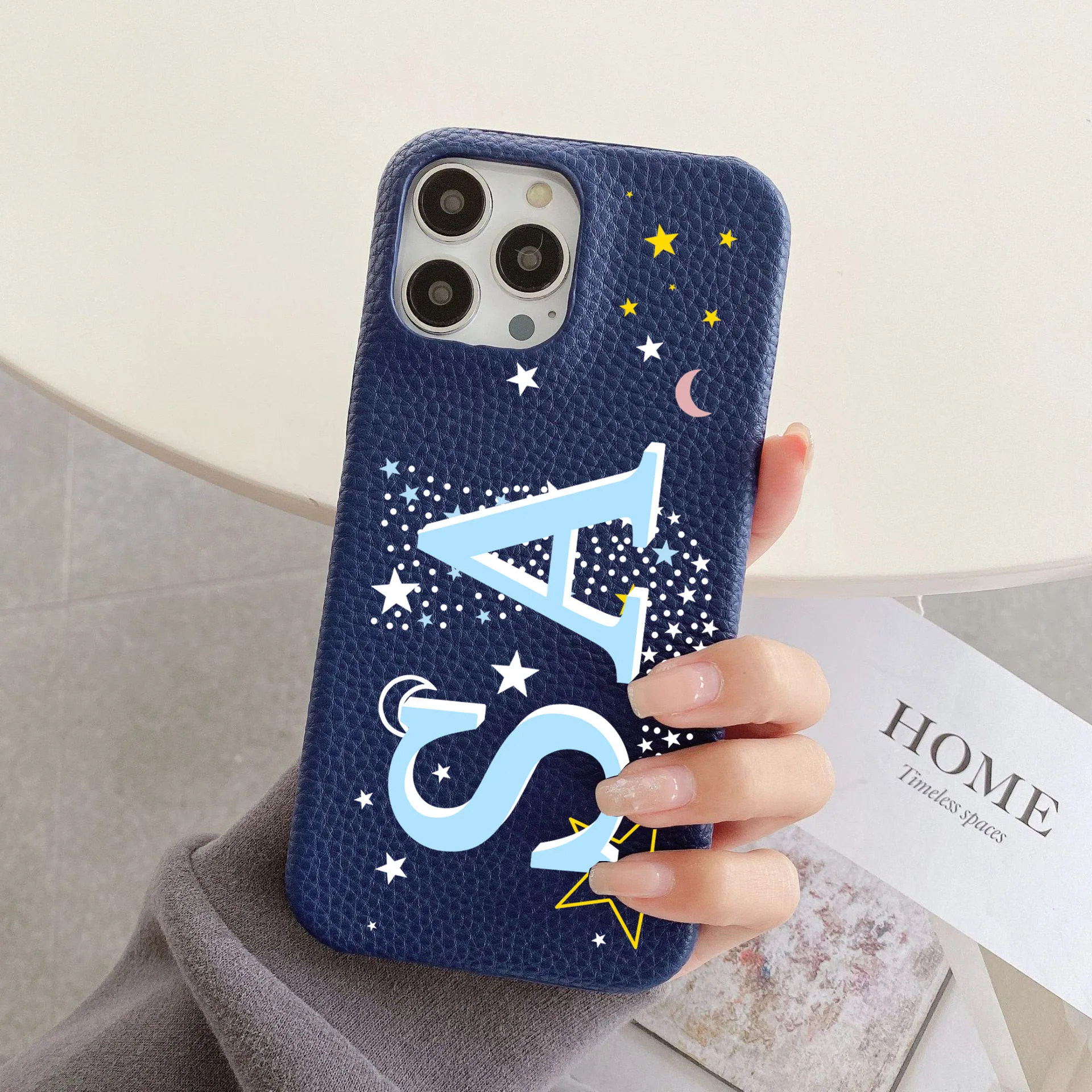 Personalized Customized Name Letter Leather Case For Iphone 15 16 pro max 14 13 Pro Max 12 Mini 11 kafr letters Luxury Covers