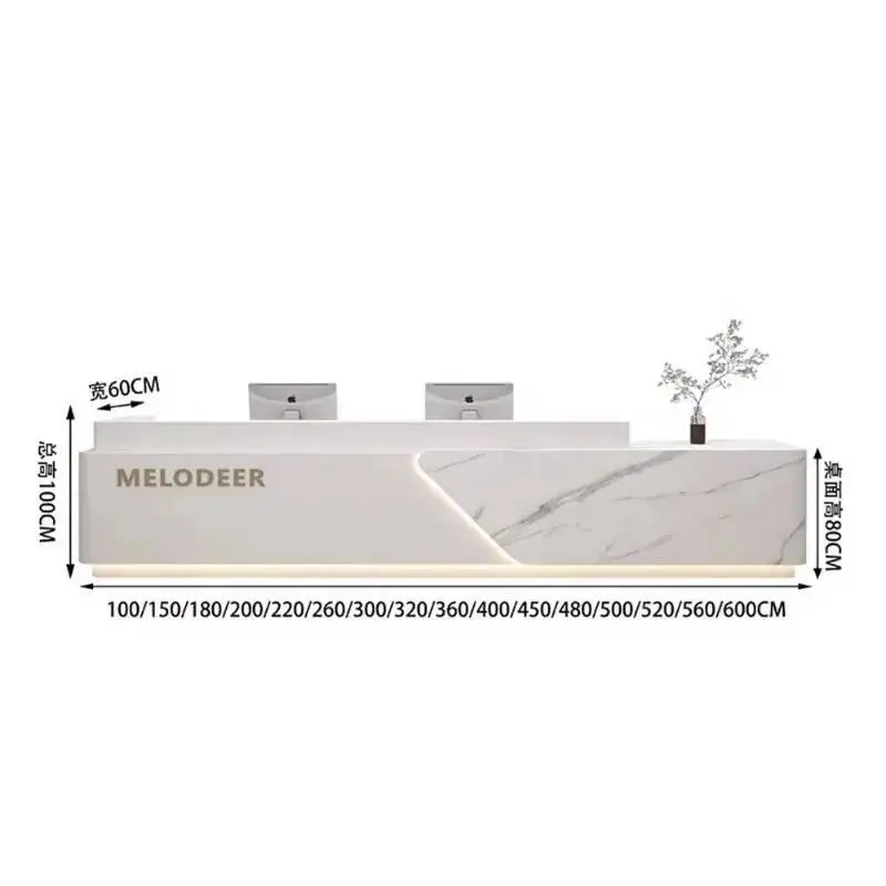 

Cashier Simple Fashion Beauty Bar Counter Modern Elegant Simple Delicacy Reception Desk Nordic Unique Mostrador Office Furniture
