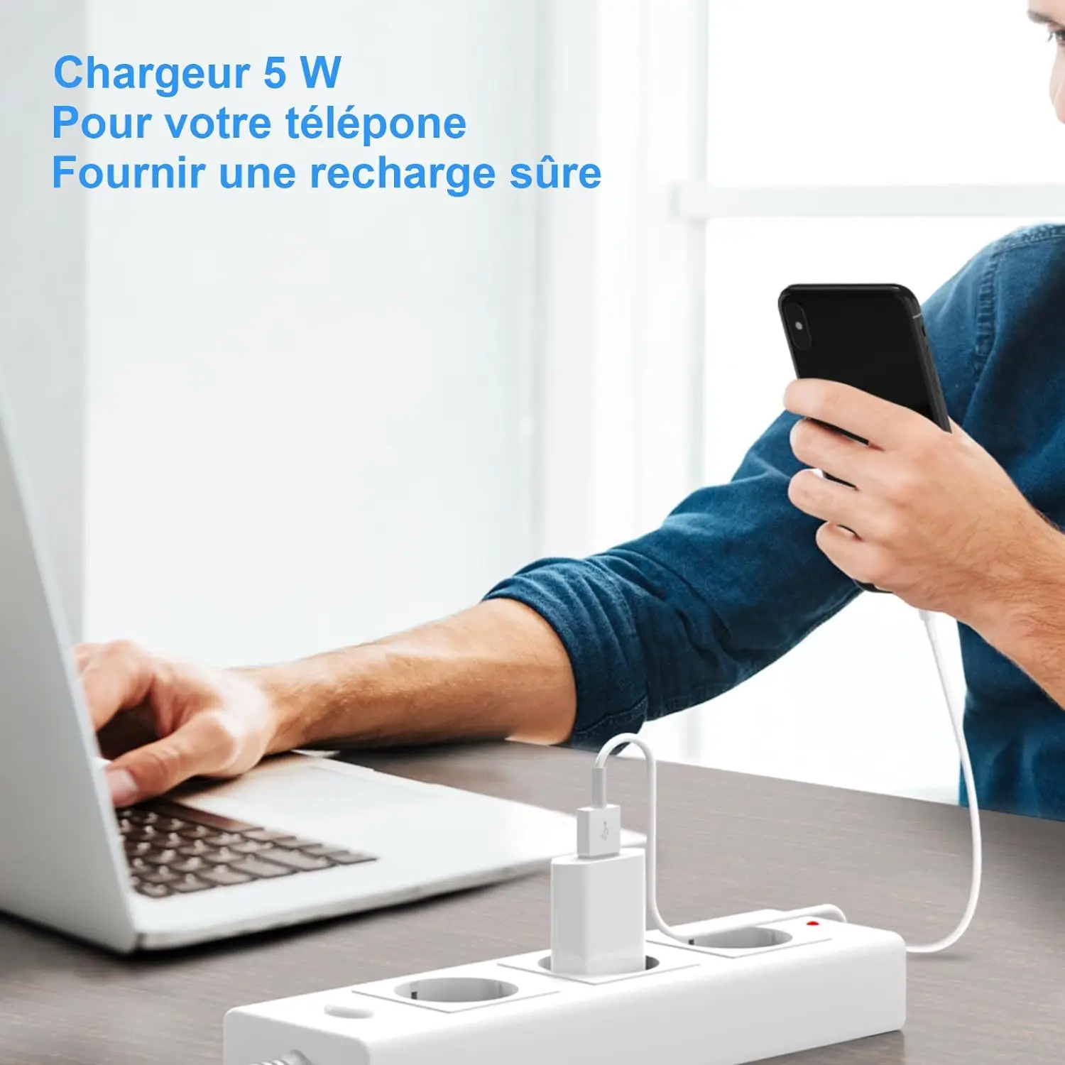EU USB Fast Wall Charger for iPhone X XR XS 11 12 13 Pro Max 6S 7 8 14 Plus SE USB Charging Data Cable 1m 1.5m 2m Power Adapter image 5