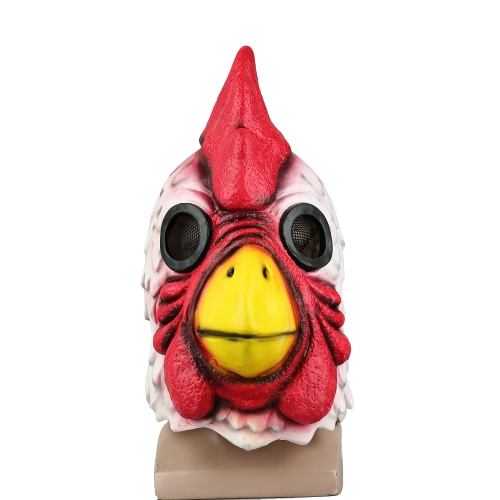 Cosplay Mask Latex Hotline Miami Rooster Animals Masks Chicken Head for Halloween Party Masquerade Funny Novel Personality Adult