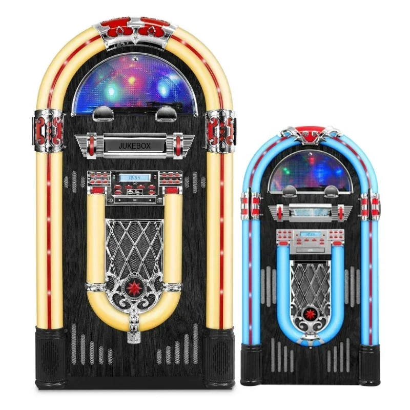 Hot SalesRetro Largest Jukebox With Built In Blue-tooth Vinyl Lp Record Player CD FM AM USB AUX-IN High End Audio Speak