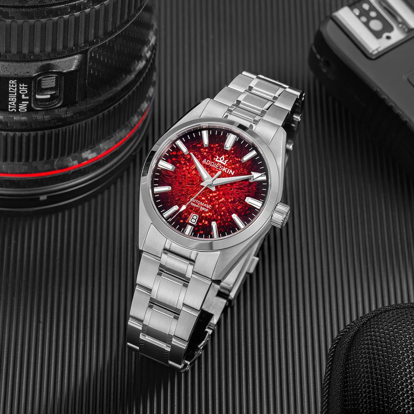 

AddiesKin Unique Automatic Mechanical Watch Miyota 9015 Sapphire Crystal Stainless Steel Waterproof BGW9 Luminous NEW K003 Watch