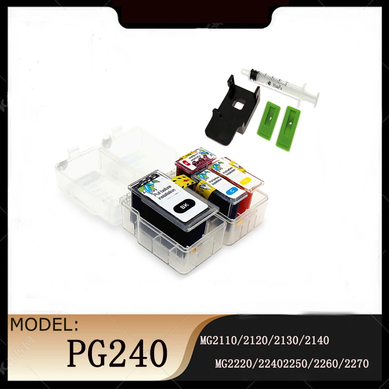 Vilaxh  PG240 CL241 PG-240 cl-241 240XL 241XLSmart Cartridge Refill Kit For Canon Pixma MG3522 MG3122 MG3620 MG3520 MG4220