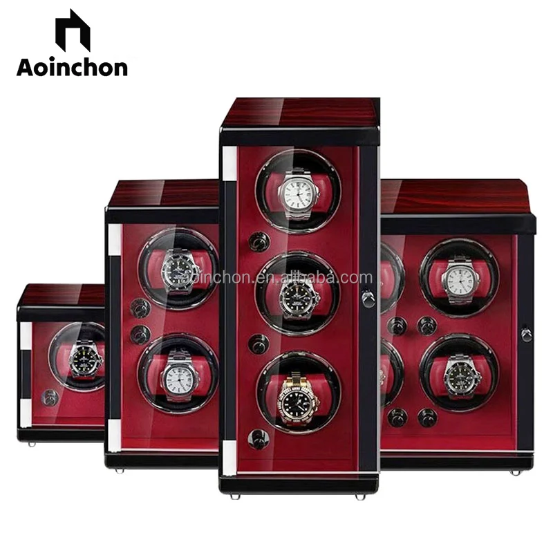 Watch Winder Automatic Winding Box Mechanical WatchRotating Box Ultra-quiet Motor + LED light + Anti-magnetic Watch Box