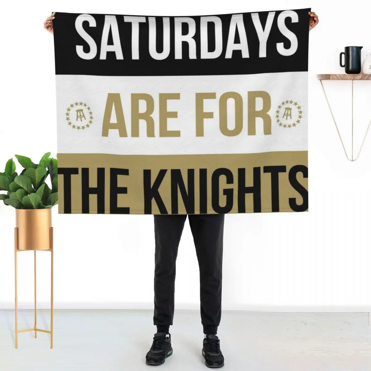 Saturdays are for the Knights UCF Throw Blanket Summer Cool Breathable Blanket for Sleeping