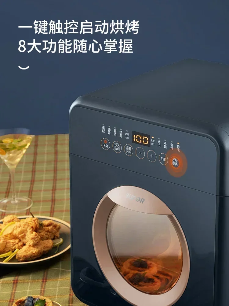 Air fryer household multifunctional baking large capacity oven fully automatic oil-free frying pan transparent visual