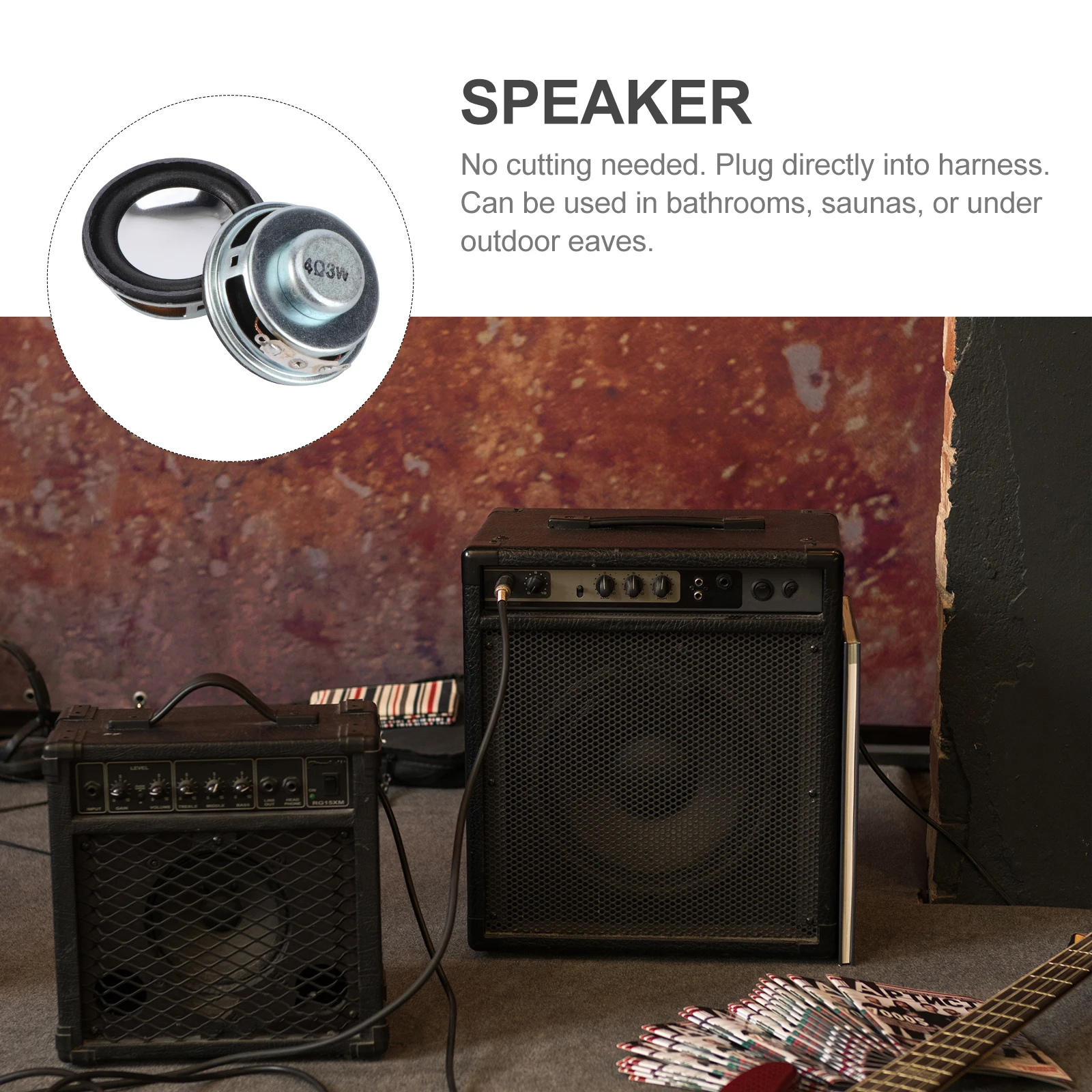 

2 Pcs Mini Speaker Loudspeakers Small Magnetic Speakers Compact Flush Mount Tweeter Gold Plated Metal Sound System