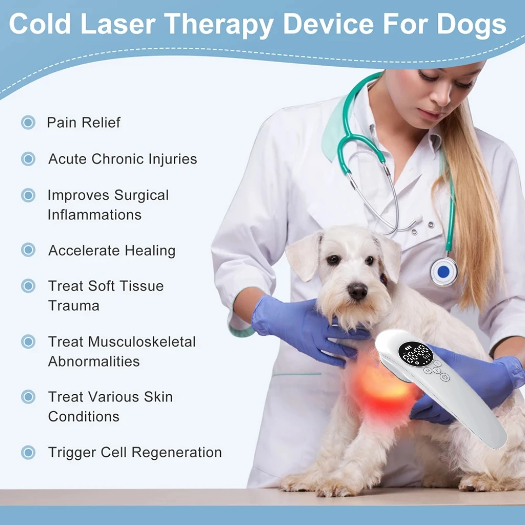 Multi-Functional Animal Recovery Device EMS & LLLT (650nm/808nm) for Faster Fracture Healing & Joint Pain Management