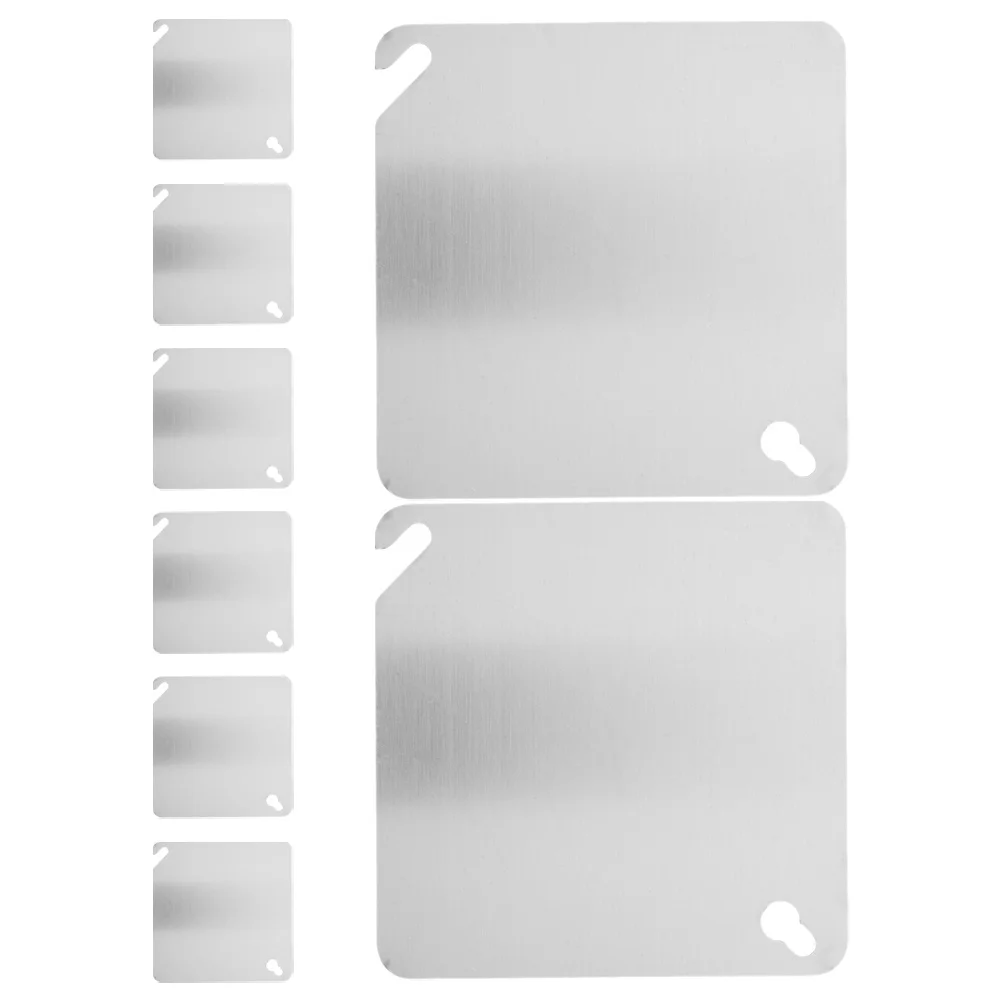 

8Pcs Square Electrical Junction Box Cover Plates Metal Flat Durable Panel for Outlet Box Replacement 4x4 Socket Cover