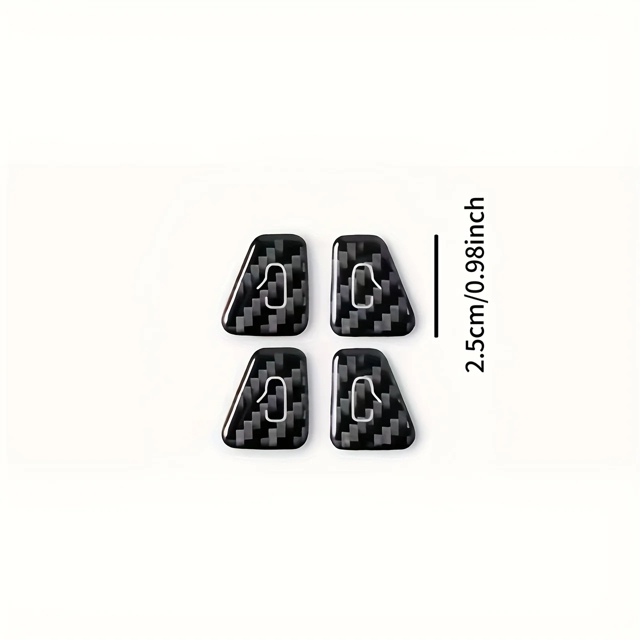 4pcs for Tesla Model 3/Model Y Door Switch Lock Button Carbon Fiber Trim Sticker Car Interior Accessories