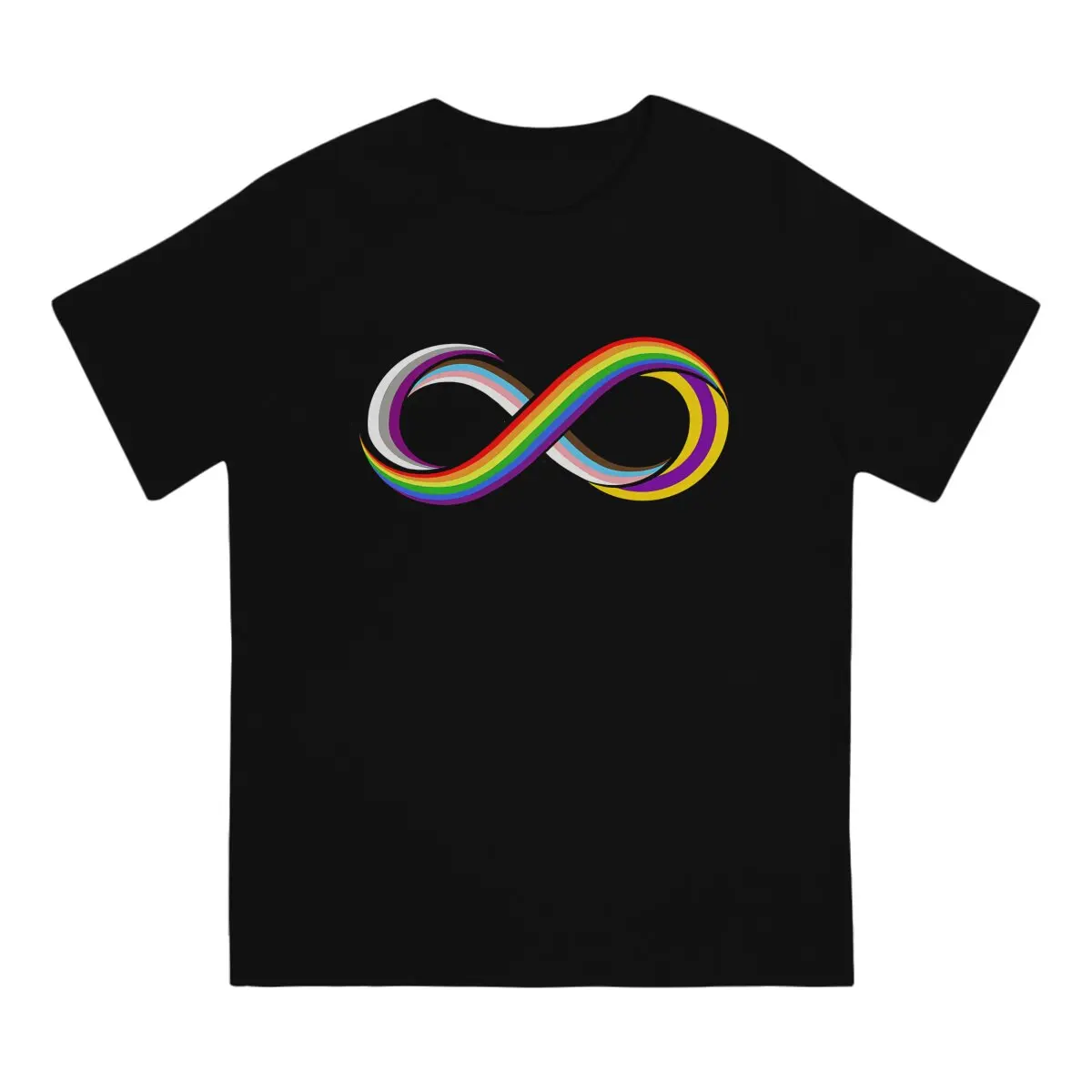 Men's T-Shirt Infinite Pride Vintage Tee Shirt Short Sleeve LGBT Pride T Shirts Round Neck Clothing Birthday Present