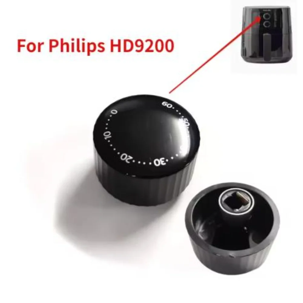 High=Temp Resistant Air Fryer Knob Replacement For HD9200 Models For Easy Install Black Timer Switch Greenhouse Accessories