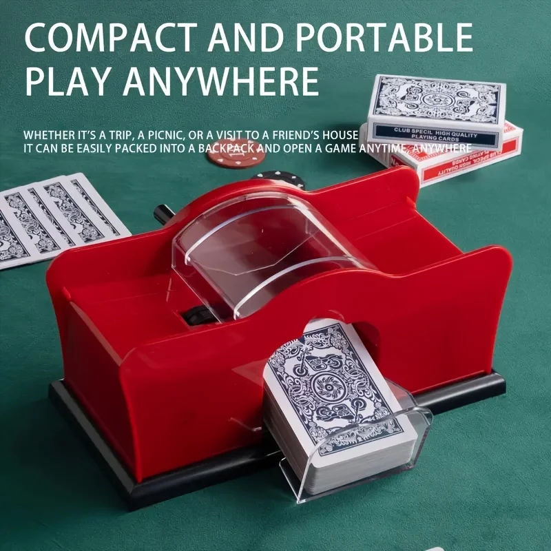 

Manual Poker Card Shuffler - Handheld card dealer, durable ABS material, suitable for Texas Hold'em and table games