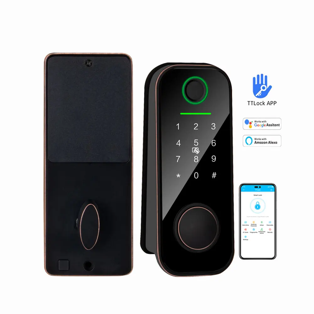 TTLOCK APP digital electric doorlock house dead bolt dool lock Outdoor smart locks Keypad Combination Deadbolt Smart Door Lock