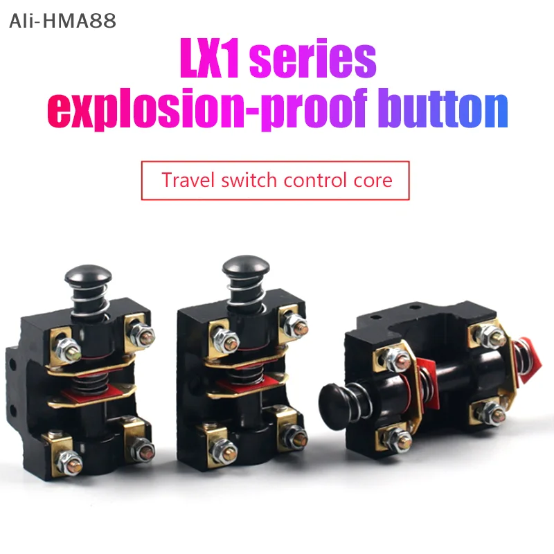 

LX1-01K/LX1-02K/LX1-11K Type Stroke Switch Button 500V 6A Copper Touchpoint Foot Core
