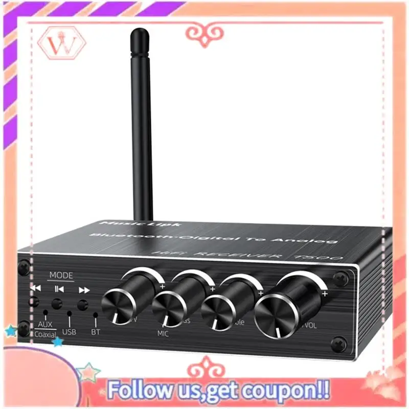 Nuovo kit adattatore ricevitore audio Bluetooth aggiornato Lettore 5.3 U Disco Microfono Amplificatore Convertitore altoparlante audio con telecomando