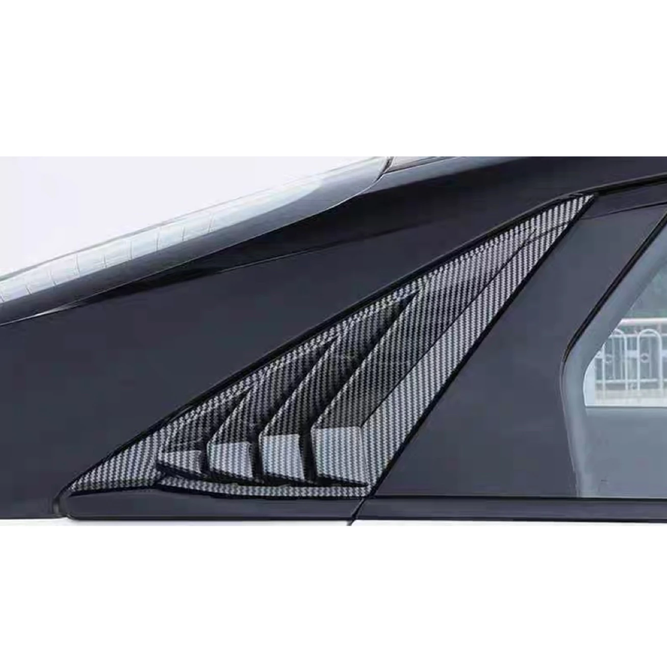 Rear Window Louver Shutter Cover  Fit For Hyundai Elantra 2021 2022 Trim  Air Vent Scoop Shade Accessories