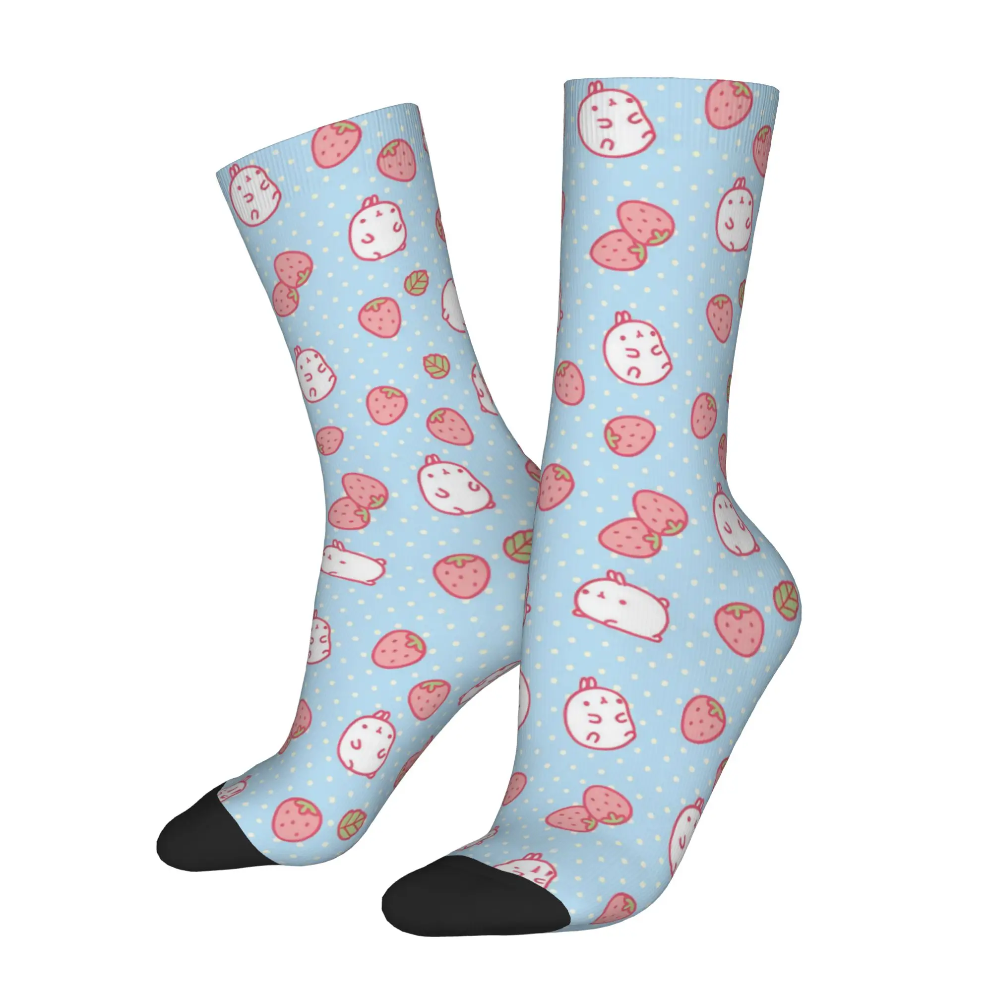 Men Women Molang cartoon Socks Cotton Casual  Socks Harajuku Merchandise Middle Tube Socks Small Gifts