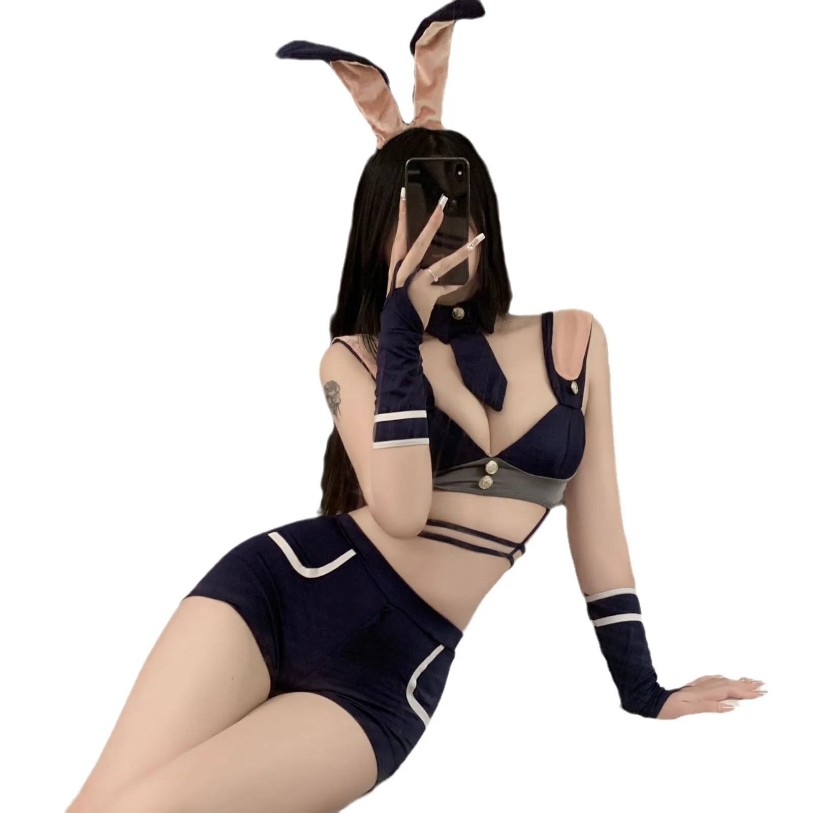 

Персиковый кролик на водной основе, женщина-полицейский, костюм для ночного клуба, чистое желание