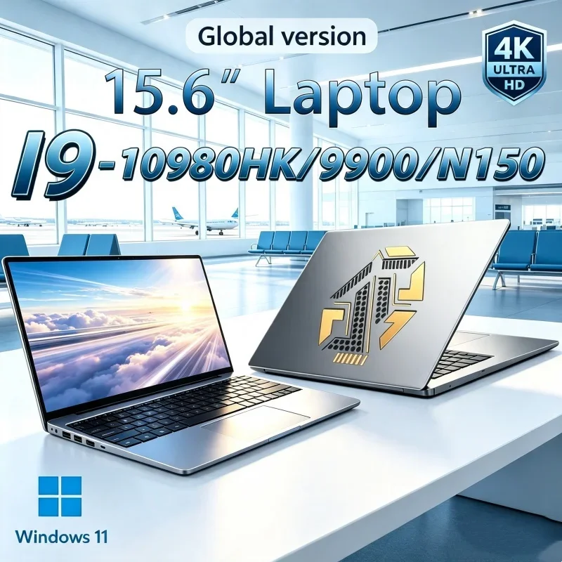 15.6" Intel Core I9 10980HK/I9-9900/N150 Windows 11 Nimble Laptop Computer 32GB RAM 1TB 2TB SSD Portable Notebook PC Office