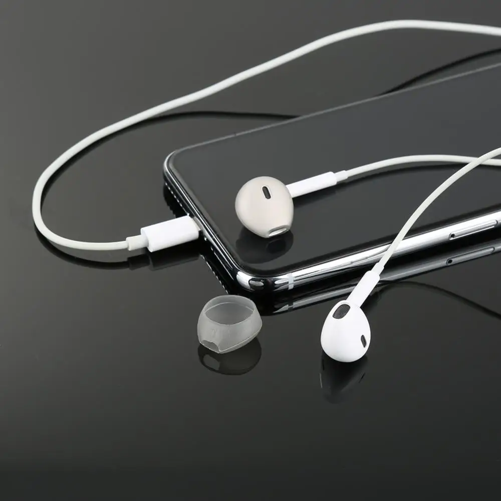 1 par de auriculares de silicona suave antipérdida para Airpods IPhone auriculares auriculares Protector de auriculares