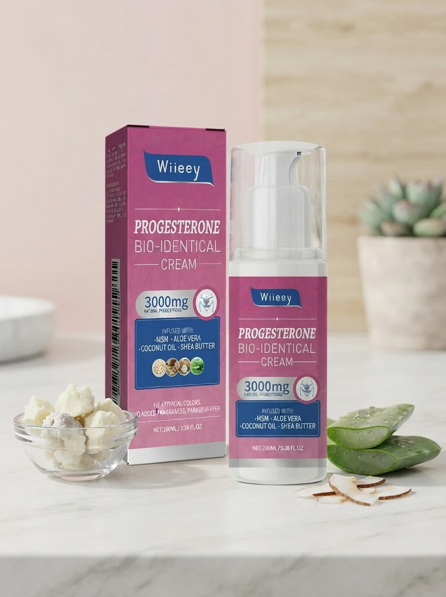 wiieey Gentle, hydrating and moisturizing body care cream for women, applied and massaged on the body