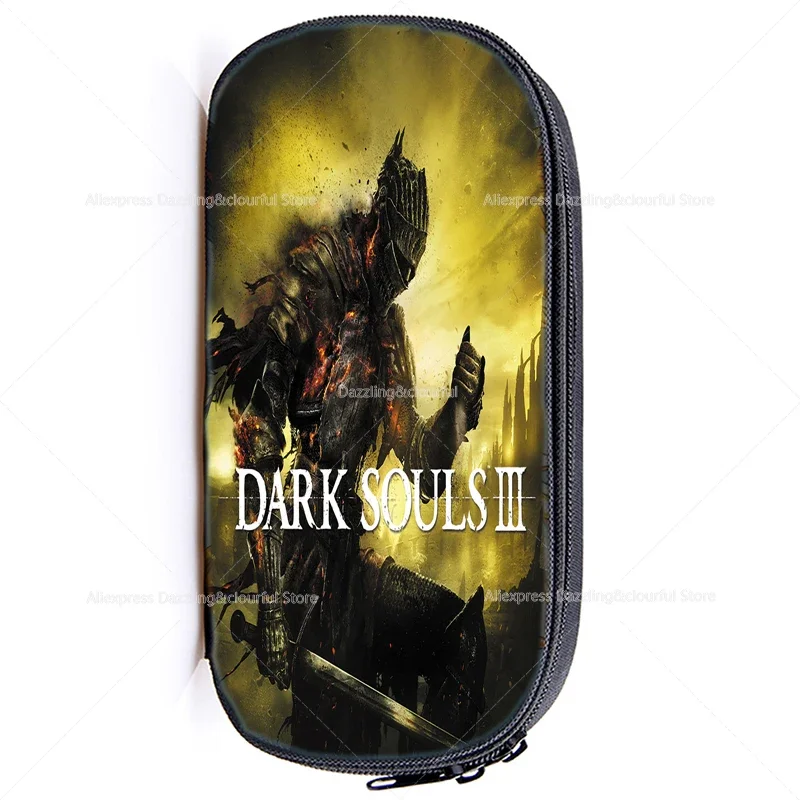 Dark Souls Pencil Case Back To School Gift Wallet Purse Stationery Box Artorias Zipper Pen Bag Game Cartoon Kids Gift