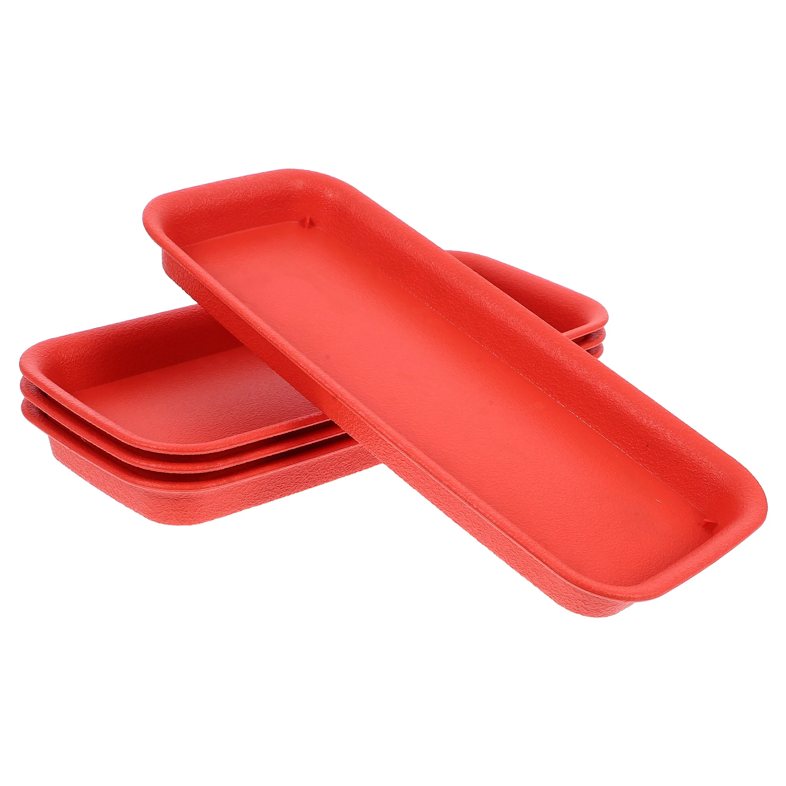

4pcs Plant Trays Flower Pot Base Drip Saucers for Potted Plants Indoor Water Drainage Tray Rectangular Resin Longlasting