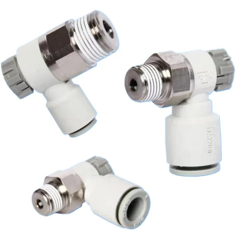 elbow fittings AS1201F Flow control valve Regulator valve Speed control valve gas fitting AS2201-M5-04A/AS3201F-03-12SA