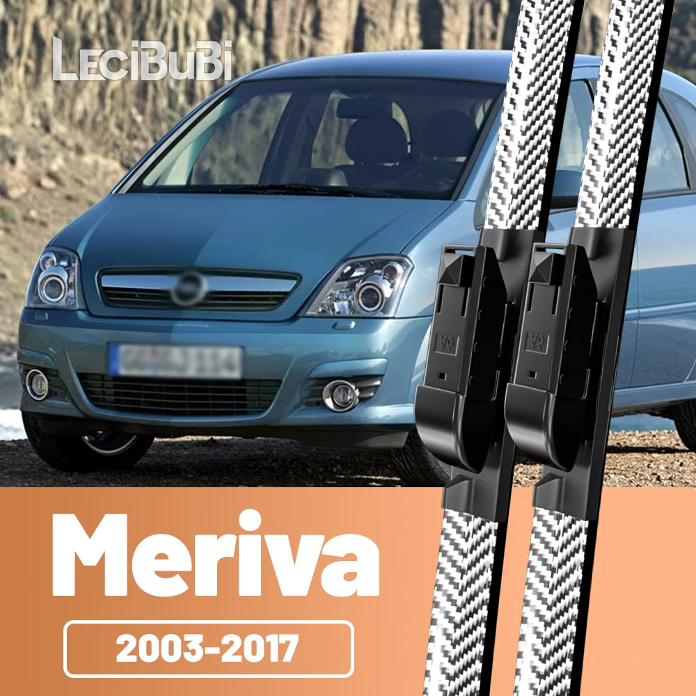 

2 шт., щетки стеклоочистителя переднего стекла, дворники из углеродного волокна для Opel Meriva A B 2003-2017 2009 2010 2011 2012 2015 2016