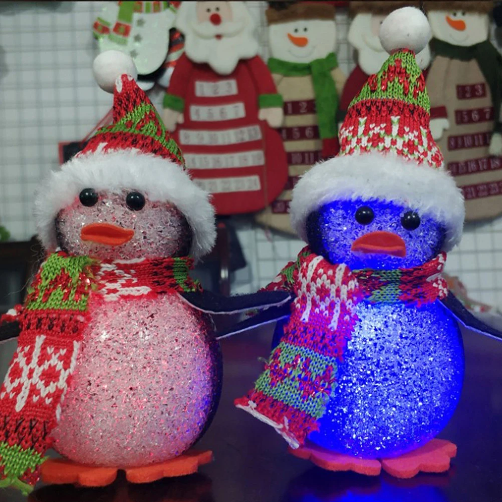 

Penguin Night Light Penguin Light Toy Glowing Penguin Christmas Penguin Lamp Desktop Night Light Glowing Penguin Light