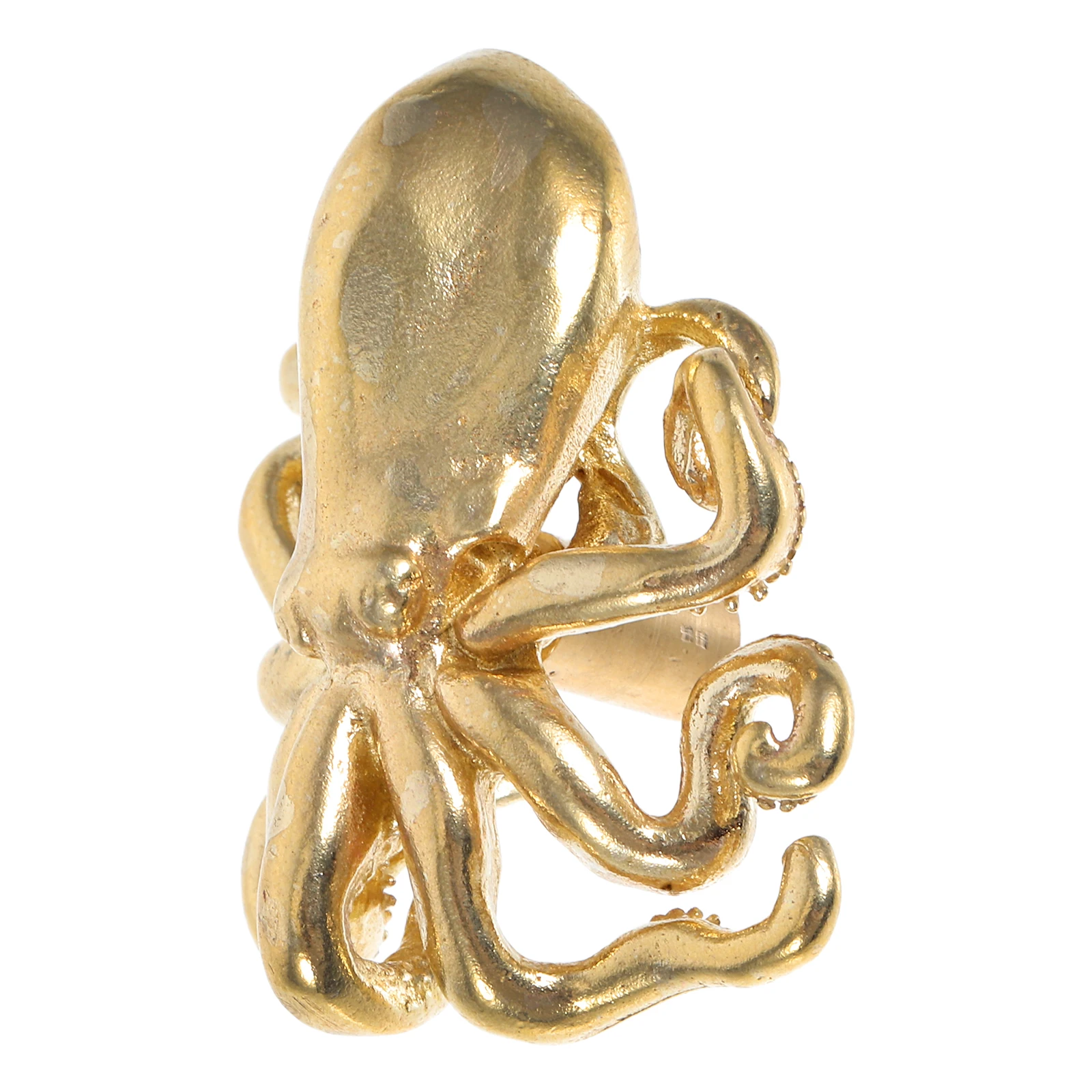 

Octopus Shape Cabinet Knob Brushed Brass Finish Unique Decorative Handle For Drawers Doors Vintage Nautical Furniture Hardware