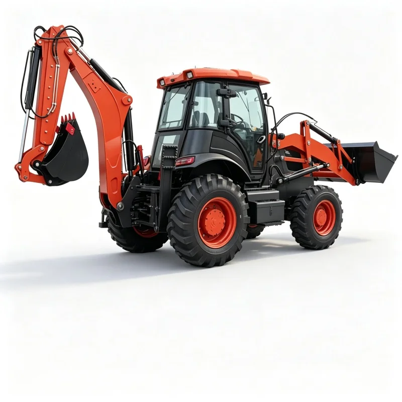 Multifunctional Backhoe Loader with Front Loading and Rear Digging Functions for Construction Projects